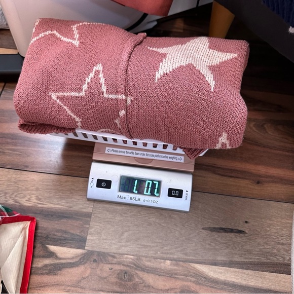 Newbury Kustom Womens M Oversized Pink Tan Star Pullover Sweater Medium Weight - Picture 11 of 11